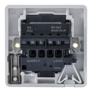 MK K337WHI 13A Unswitched Spur + Flex Outlet White