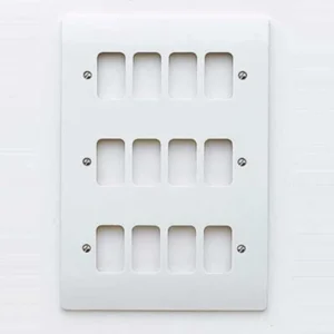 MK  Front Plate 12 Module 206 x 146mm White