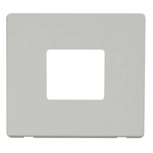 Front Plate 1 Gang 2 Aperture Polar White