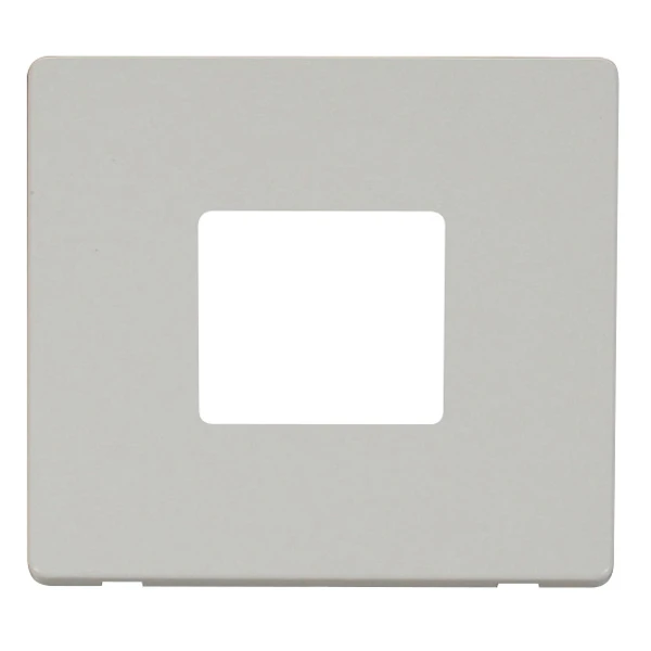 Front Plate 1 Gang 2 Aperture Polar White