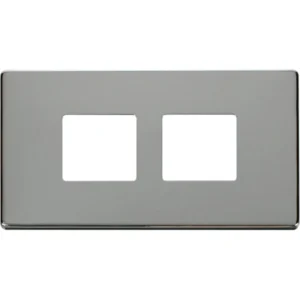 Front Plate 2 Gang 2X2 Aperture Chrome