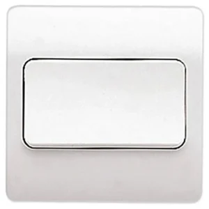 MK Plate Switch 1 Gang 2 Way Single Pole 10A White Wide Rockers