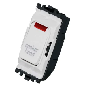 Grid Switch 1 Way Double Pole + Neon Cooker Hood 20A White