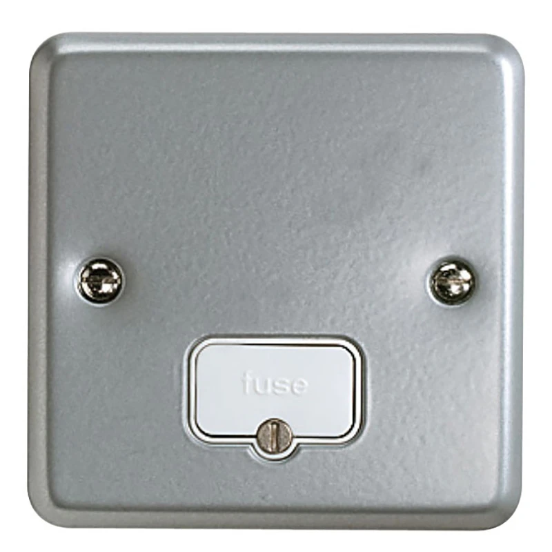 Connection Unit Unswitched Fused Spur Surface 13A Aluminium