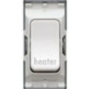 20A Double Pole Brushed Stainless Steel Black Inserts Grid Switch 1 Way