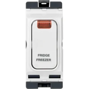 Hager Grid Switch 1 Way DP Module LED Indicator 20A White Marked Fridge Frezer