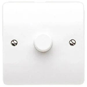 MK Dimmer Switch 1 Gang Single 2 Way 500W 400Va White