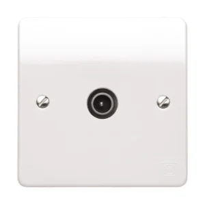 MK Socket TV/FM Single Non Isolated White Male