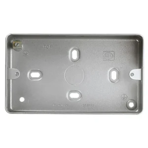 Box 2 Gang Surface 86 x 146 x 40mm Aluminium No Knockouts