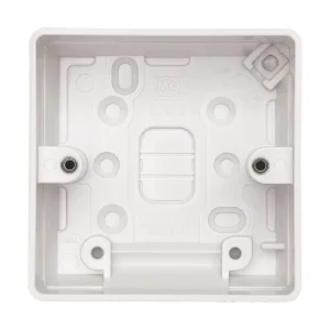 Box 1 Gang Moulded Surface 87 x 87 x 40mm White