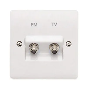 MK Socket Satellite Single F Type White Non Isolated