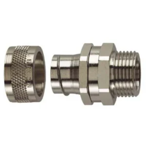 Flexicon Straight Conduit Fitting 50mm Nominal Size M50 Nickel Plated Brass