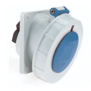Socket Panel 2P+E IP67 16A 240V Blue