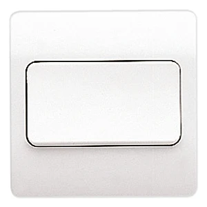 Plate Switch 1 Gang Intermediate 10A White Wide Rockers