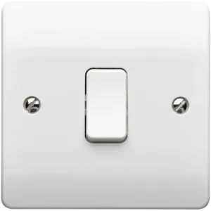 MK K4870WHI Plate Switch 1 Gang 1 Way White