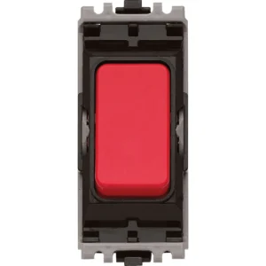 Grid Switch 2 Way Single Pole 20A Red Red Rocker