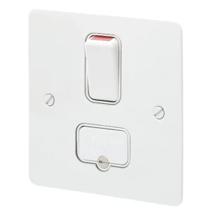 Connection Unit DP Switched Fused Spur 13A White White Inserts