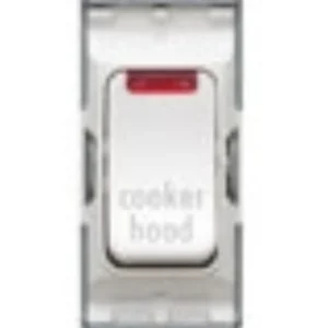 Grid Switch 1 Way Double Pole & Neon Cooker Hood 20A Black