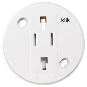 Socket Outlet 3 Pin Round 6A 74 x 7mm White