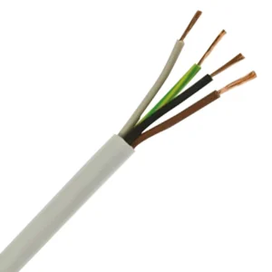 3184Y 1.5mm² White PVC Har H05VV-F Cable 4-Core Flexible