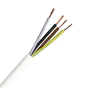 3184Y 2.5mm² White PVC Harmonised H05VV-F Cable 4-Core Flexible