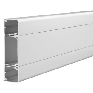 Trunking 3 Compartment 180 x 52mm x 3m White UPVC Cableline 50 El