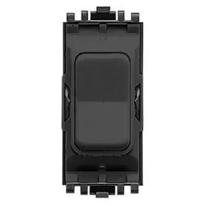 Grid Switch 2 Way Single Pole Centre Off Retractive 10A Black