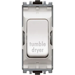 Grid Switch 1 Way DP Tumble Dryer 20A White