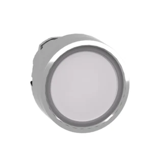 Harmony Flush Illuminated Pushbutton Head Spring Return Integral LED Bulb 22mm White