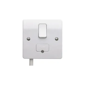 Connection Unit Double Pole Switched Fused Spur 13A White Front Flex Outlet