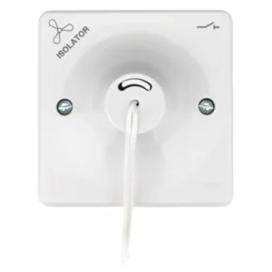 Hager Sollysta Ceiling Switch TP Marked Fan 10A 86 x 61 x 86mm White Urea