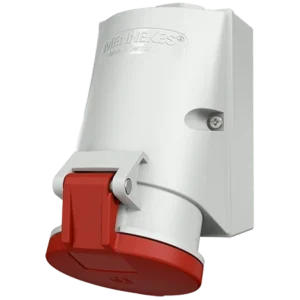 Wall Socket Triple Pole Neutral+Earth IP44 32A 400V 6H Red