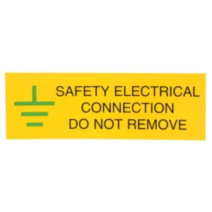Warning Safety Label Electrical Connection Vinyl 10/Pack
