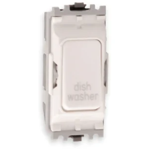 Grid Switch 1 Way Double Pole Dishwasher 20A White