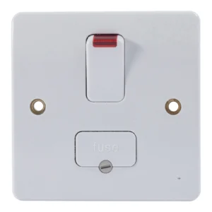 MK Connection Unit Double Pole Switched Fused Spur Neon 13A White