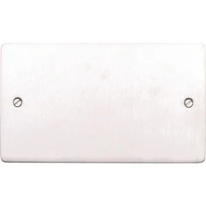 MK Blanking Plate 2 Gang 86 x 146mm Brushed Stainless Steel