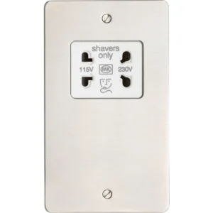 MK Shaver Supply Unit Dualvolt 115/230V 230V Brushed Stainless Steel White