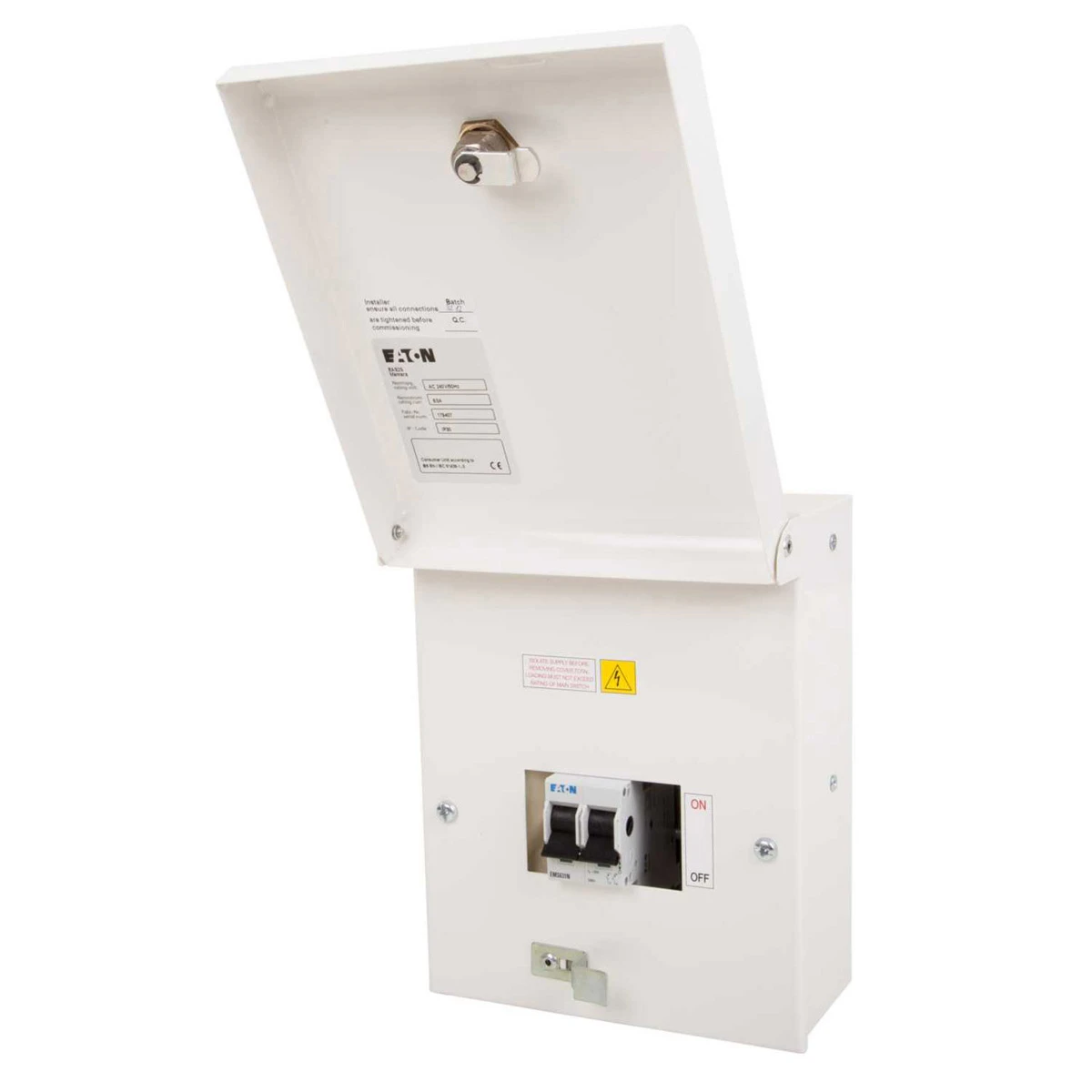 Eaton 2-Way Main Switch Consumer Unit 180 x 223 x 113mm White
