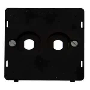 Plate 2 Gang Single Dimmer Knob White