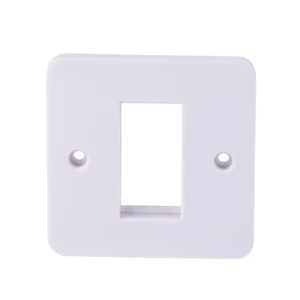 Euro Grid Plate 1 Gang 1 Module White