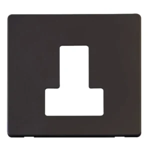 Front Plate Switched Fused Connection Unit Black