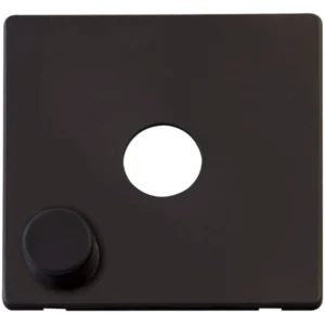 Matt Black Screwless Cover Plate 1 Gang Dimmer Switch & Control Button