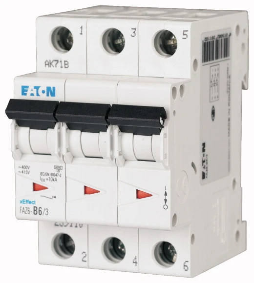 Miniature Circuit Breaker (MCB) 16A 3 Pole Characteristic: Type C 6kA - Image 3