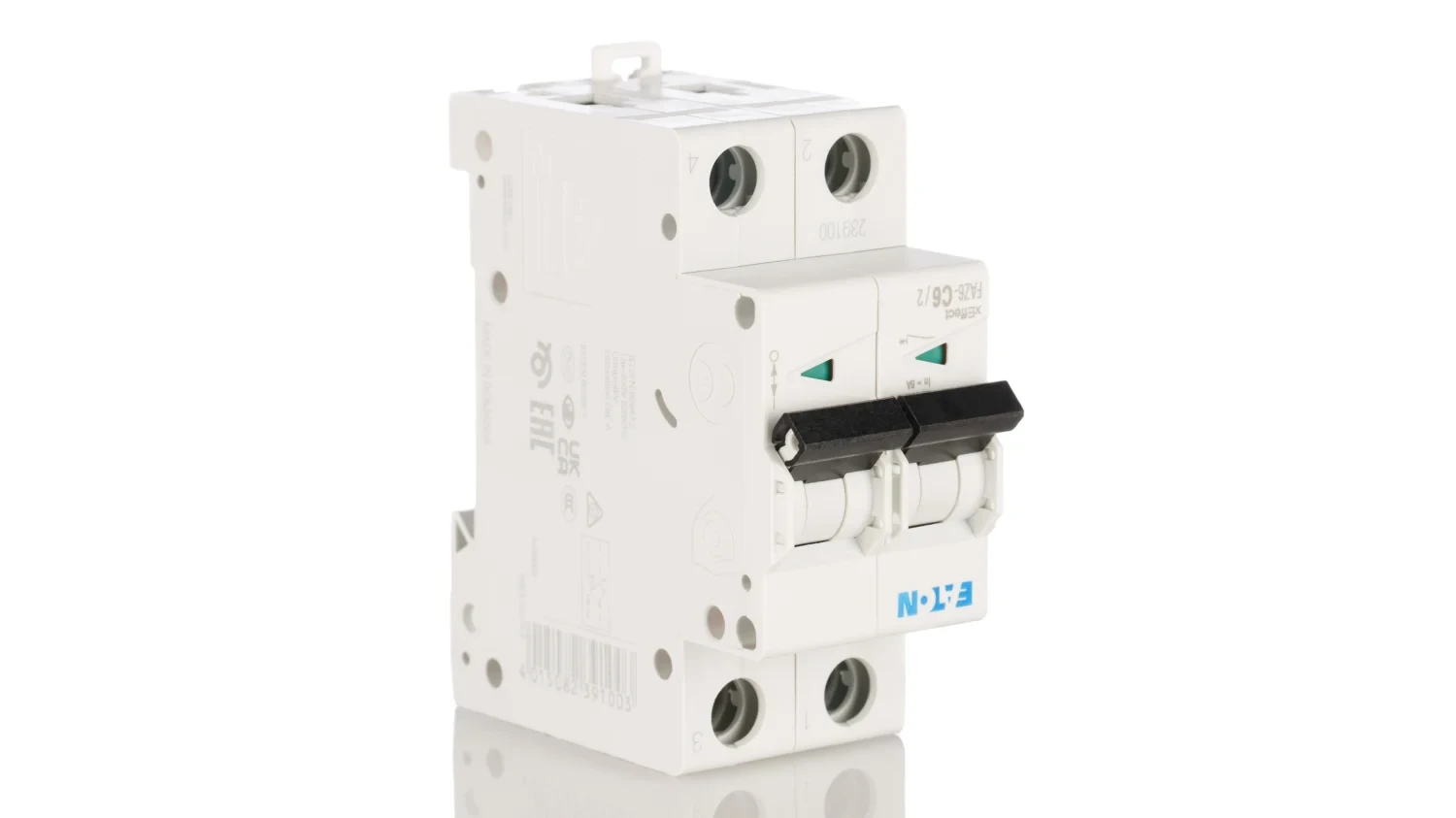Miniature Circuit Breaker (MCB) 6A 2 Pole Characteristic: Type C 6kA