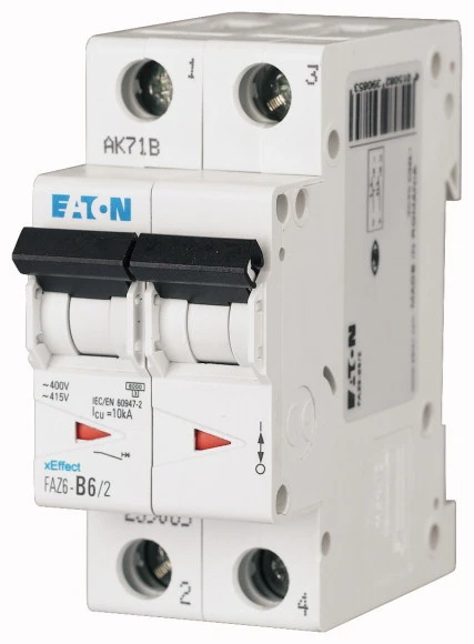 Miniature Circuit Breaker (MCB) 6A 2 Pole Characteristic: Type C 6kA - Image 3