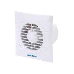 Vent Axia 445162 Fan Silhouette 125mm White Backdraught Shutter +Timer
