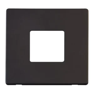 Front Plate 1 Gang 2 Aperture Black