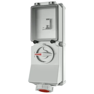 16A 400V 5 Pole 6 Hour Clock Position Wall Mounted Socket