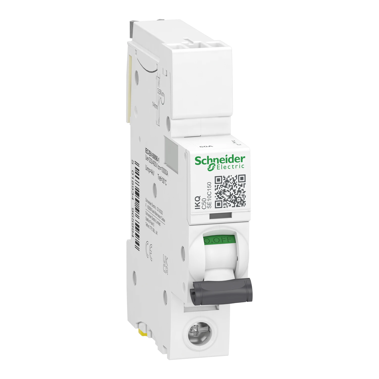 Schneider MCB SP Type C 50A 10kA - Image 2