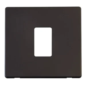Front Plate 1 Gang 1 Aperture Black